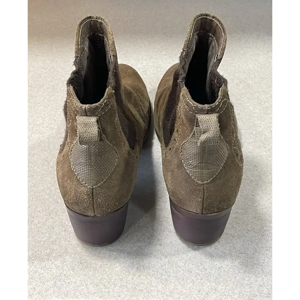 Earth Denali Aspect Ankle Boots Women's Size 10M Dark Khaki Suede Boots Outdoors
